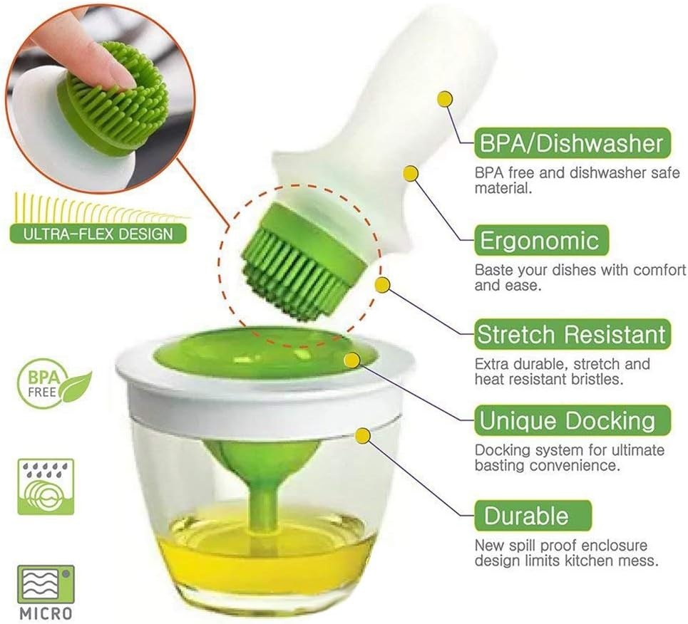 Oliviera din sticla 150ml cu pensula din silicon - 3 | YEO