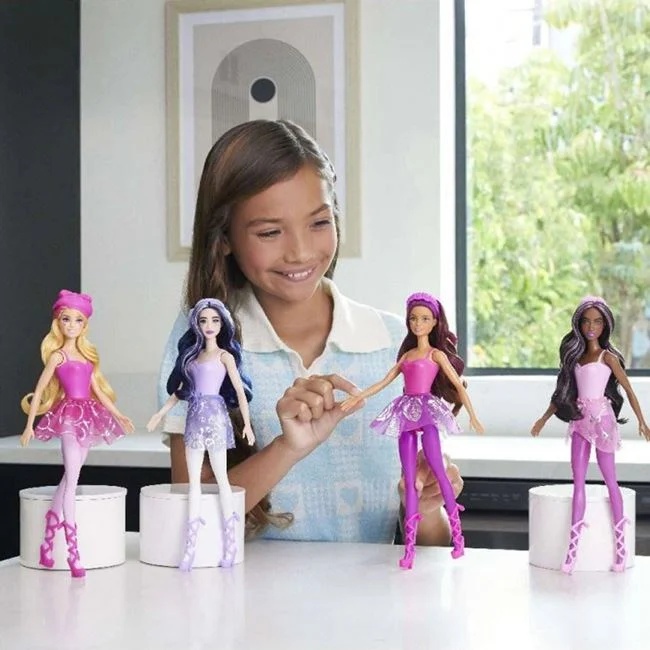 Papusa Barbie Color Reveal Balerine, varsta 3+ ani, dimensiune 8x32cm, roz - 3 | YEO