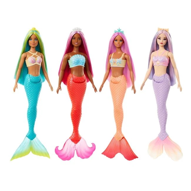 Papusa Barbie sirena, varsta 3+ ani, inaltime 32cm, multicolor