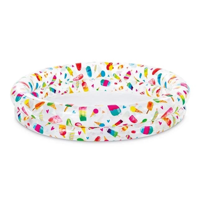 Piscina gonflabila pentru copii, Intex, Model Inghetate, Ø1.22m x 0.25cm, alb-multicolor - 1 | YEO
