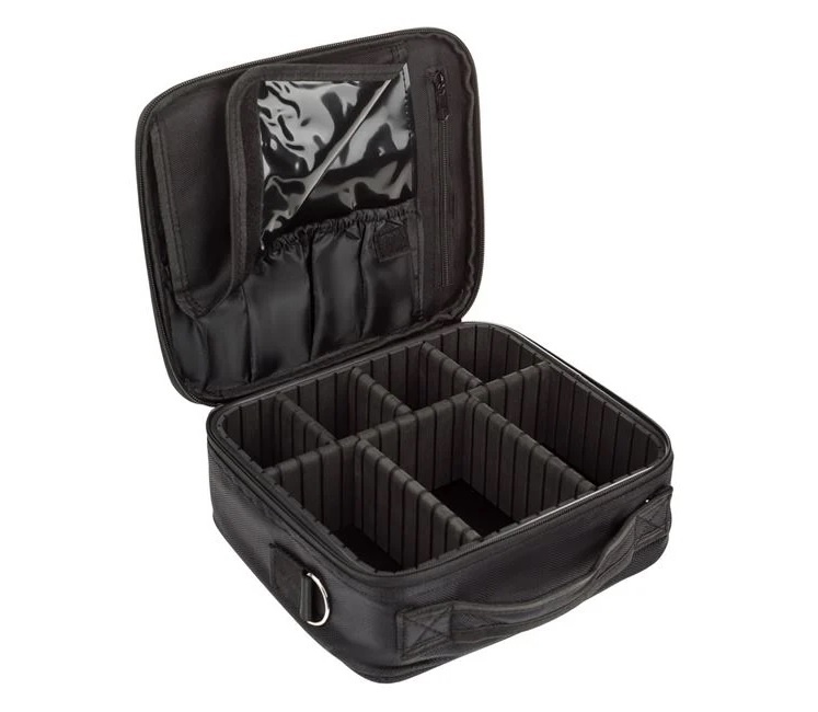 Portfard cu Compartimente, cu buzunare pentru pensule, poliester, 26x23x10cm, negru