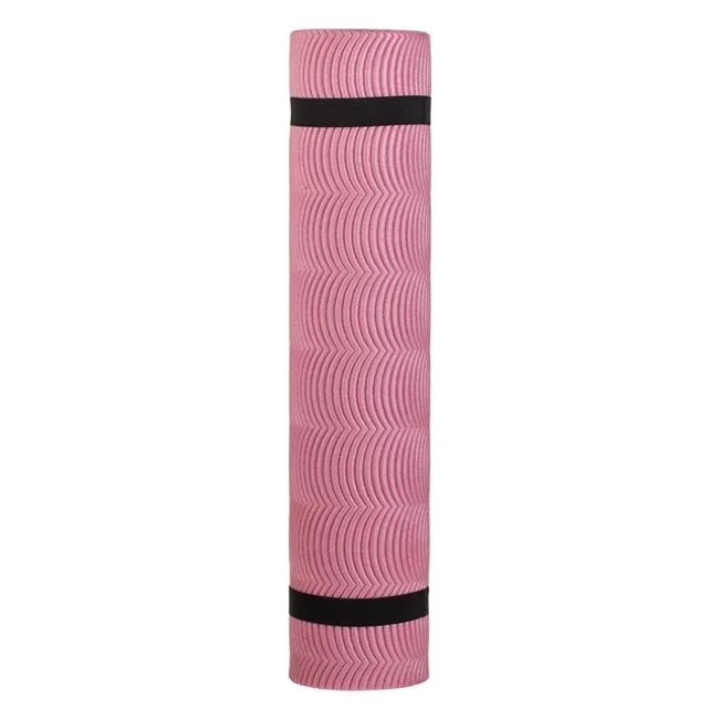 Saltea pentru gimnastica, yoga, camping sau drumetii, din spuma, cu Model Reliefat, 160x58x0.7cm, Roz - 3 | YEO