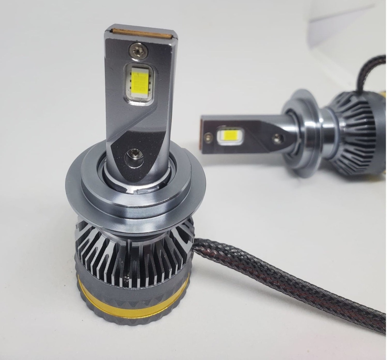 Set 2 becuri auto LED H7, 100W, 15000LM canbus, lumina alba 6000K - 2 | YEO