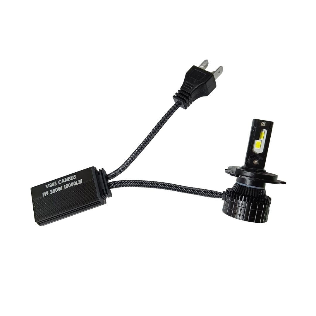 Set 2 becuri LED H4 V88S Canbus, cu putere 380W, 18000Lm, 6000K, lumina alba-rece - 2 | YEO
