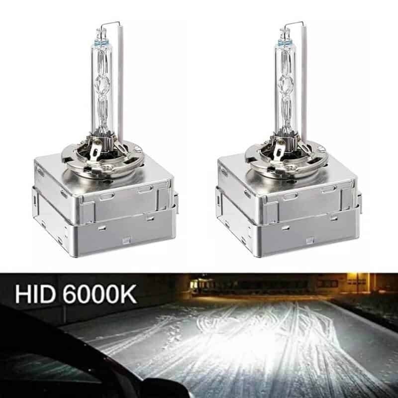 Set 2 becuri xenon D3S 35W, lumina alb-rece, 6000K, 3200LM, flansa metal - 1 | YEO