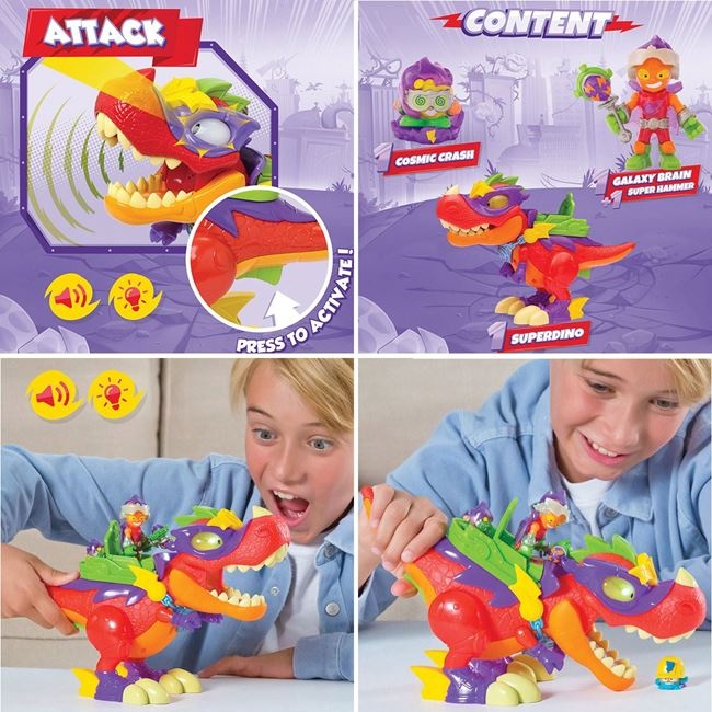 Set de joaca Super Things cu figurina Super Dino V-Rex, 30x13x23cm, multicolor - 1 | YEO