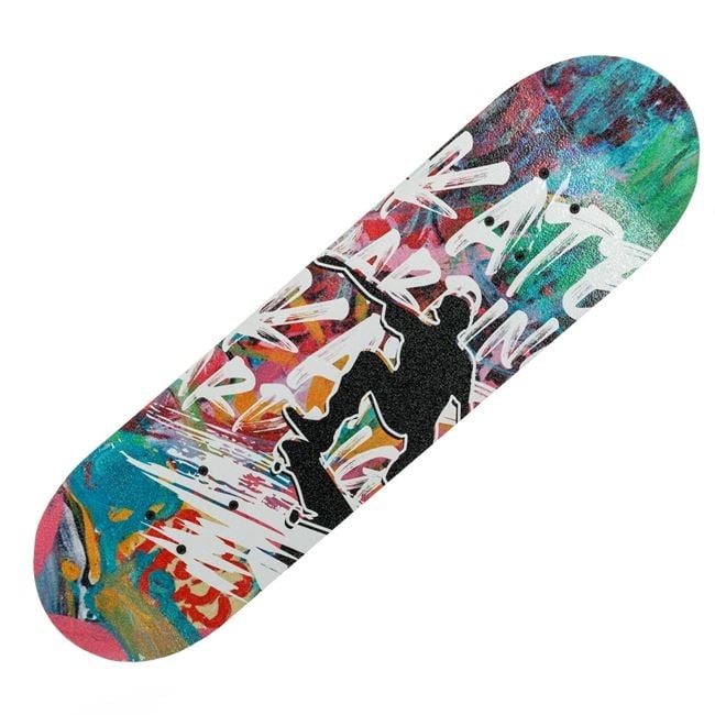 Skate Board din aluminiu, model graffiti, 71x20cm, multicolor