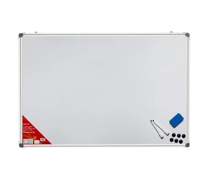 Tabla Magnetica din Aluminiu, cu Accesorii, 90x60cm, alba