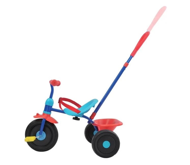 Tricicleta 2 in 1, cu centura, din metal si plastic, 30 kg