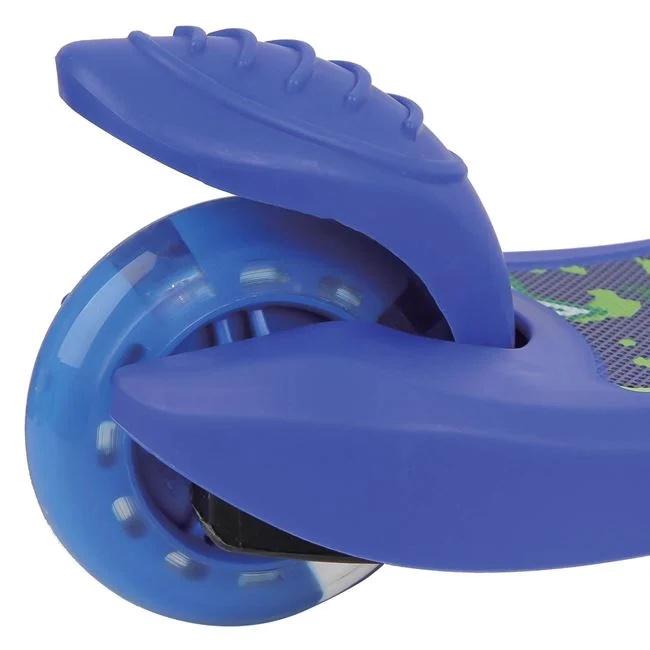 Trotineta cu Roti cu LED, greutate maxima 50kg, varsta 3+ ani, 56x14x26cm, albastru - 2 | YEO