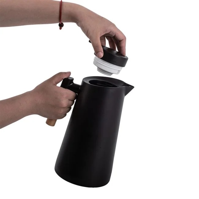 Ulcior termos, din sticla si plastic, pentru bauturi calde sau reci, capacitate 950ml, negru - 2 | YEO
