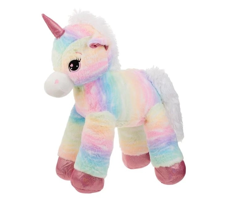 Unicorn de Pluș Rainbow cu Glitter, poliester, 65×30×35 cm, roz