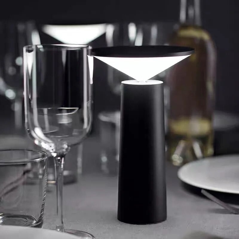 Veioza de Masa LED, Pivotabila, Reglabila, Inaltime 19 cm, Culoare Alb/Negru - 3 | YEO