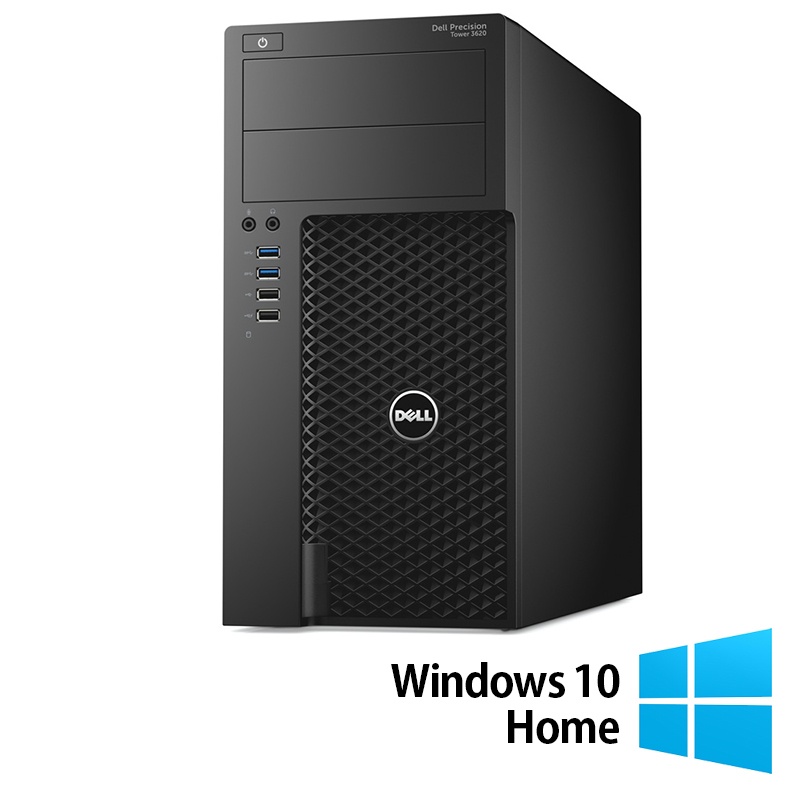 Workstation Refurbished Dell Precision 3620 Tower Intel Xeon E3-1270 V5 3.60 - 3.90GHz 16GB DDR4 256GB NVME + 1TB HDD SATA Placa video Nvidia M2000/4GB + Windows 10 Home