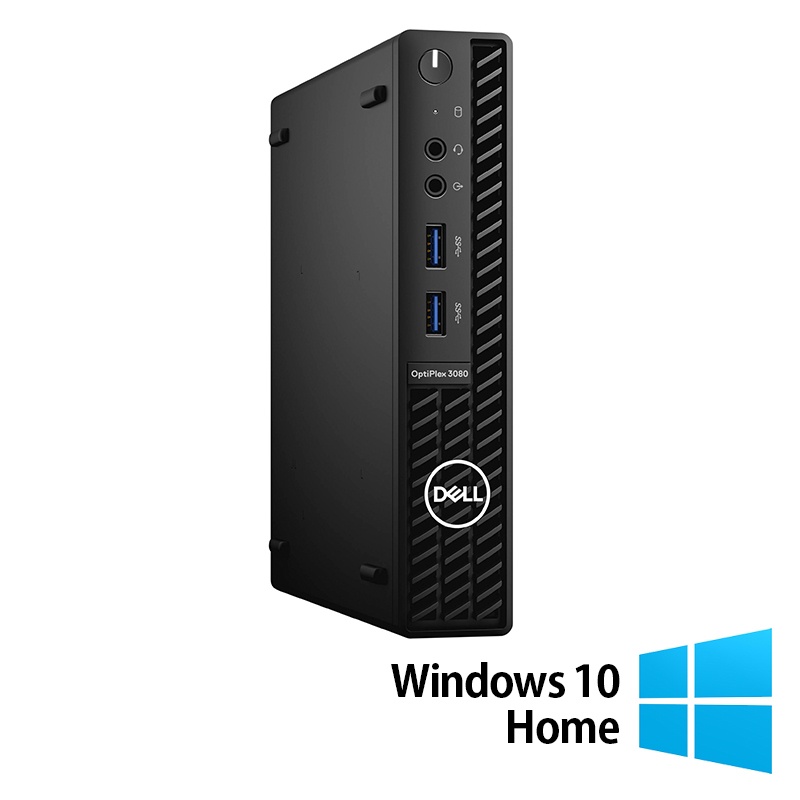 Calculator Refurbished DELL OptiPlex 3080 MiniPC Intel Core i5-10500 3.10 - 4.50GHz 8GB DDR4 256GB SSD + Windows 10 Home
