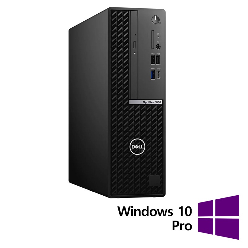 Calculator Refurbished DELL OptiPlex 5080 SFF Intel Core i5-10500 3.10 - 4.50GHz 16GB DDR4 512GB SSD + Windows 10 Pro