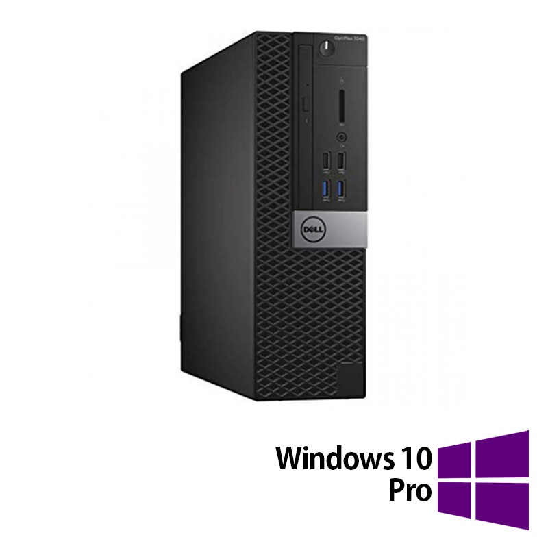 Calculator Refurbished DELL OptiPlex 7040 SFF Intel Core i3-6100 3.70GHz 8GB DDR4 256GB SSD DVD-ROM + Windows 10 Pro
