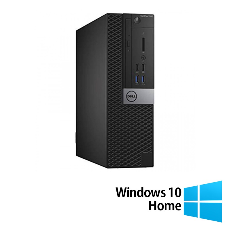 Calculator Refurbished DELL OptiPlex 7040 SFF Intel Core i3-6100 3.70GHz 8GB DDR4 256GB SSD DVD-ROM + Windows 10 Home