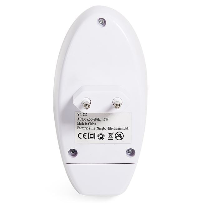 Capcana Electrica pentru Insecte, 2 in 1, cu lumina de veghe, pentru priza, din plastic, alb - 1 | YEO