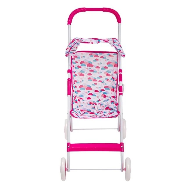 Carucior de jucarie pentru papusi, din metal si plastic, varsta 3+ ani, 50x31x65cm, multicolor - 1 | YEO
