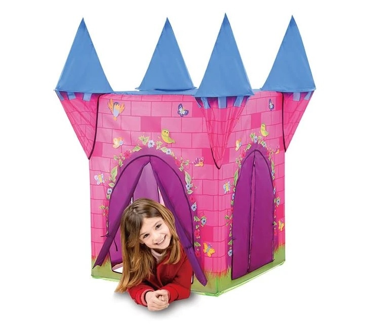 Cort pentru Copii, model castel si printesa, 3 ani+, 110x110x132cm, roz