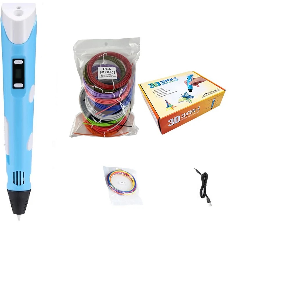 Creion 3D cu display LCD, 50m filament inclus - 1 | YEO