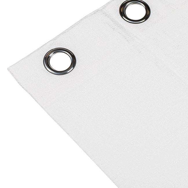 Draperie decorativa , grad de umbrire scazut -lasa lumina sa treaca, model tip tesatura reliefata, cu inele, 140x250 cm, alb - 2 | YEO