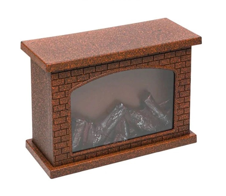 Felinar Decorativ tip Șemineu, plastic, 28x12x20cm, bronz - 1 | YEO