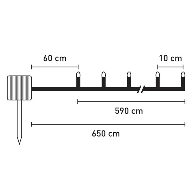 Instalatie luminoasa cu 60 becuri led si senzori de lumina - Multicolor - 2 | YEO