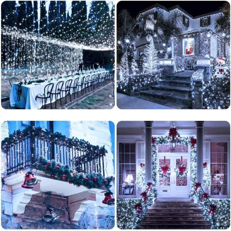 Instalatie Luminoasa tip Rola, Interior/Exterior, IP44, 8 Programe, 30/40/50/80/100m, cu 150/200/250/400/500 LED-uri, Lumina Alba Rece - 3 | YEO
