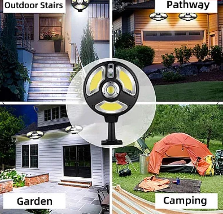 Lampa Solara Rotunda 150 LED 1288A COB 3 Moduri Iluminare + Senzor si Telecomanda - 1 | YEO