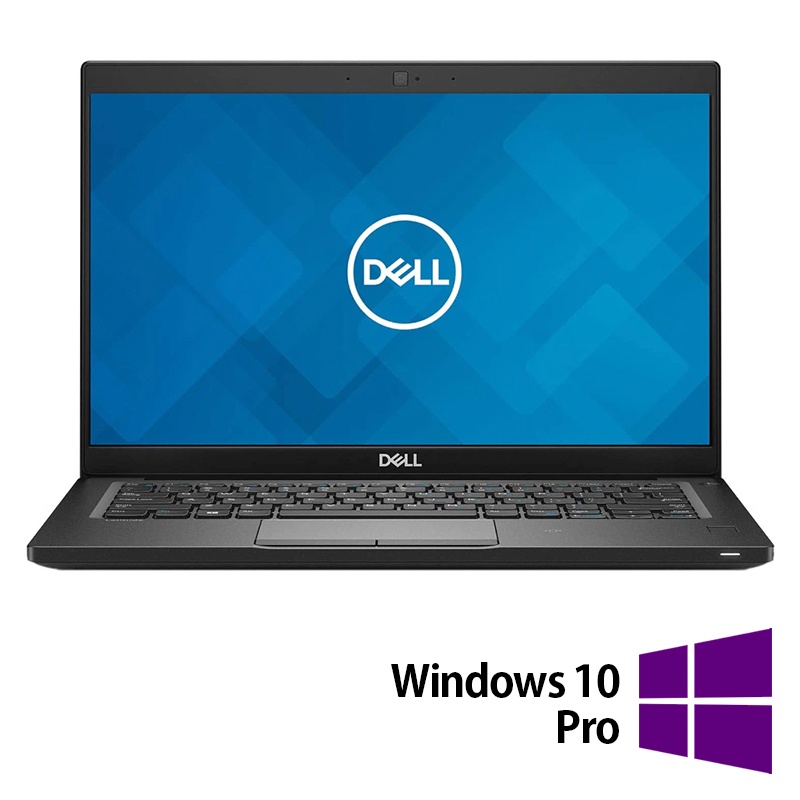 Laptop Refurbished DELL Latitude 7390 Intel Core i5-8250U 1.60 - 3.40GHz 8GB DDR3 256GB SSD M.2 13.5 Inch Full HD Webcam + Windows 10 Pro