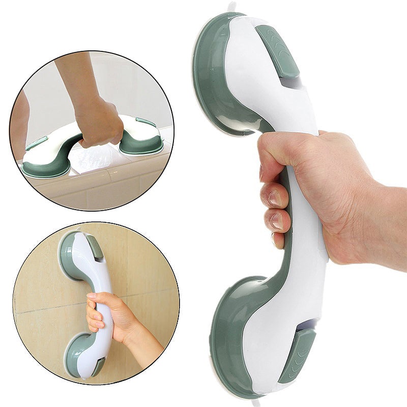 Maner de siguranta cu ventuze pentru baie, 30 cm, alb-verde - 2 | YEO
