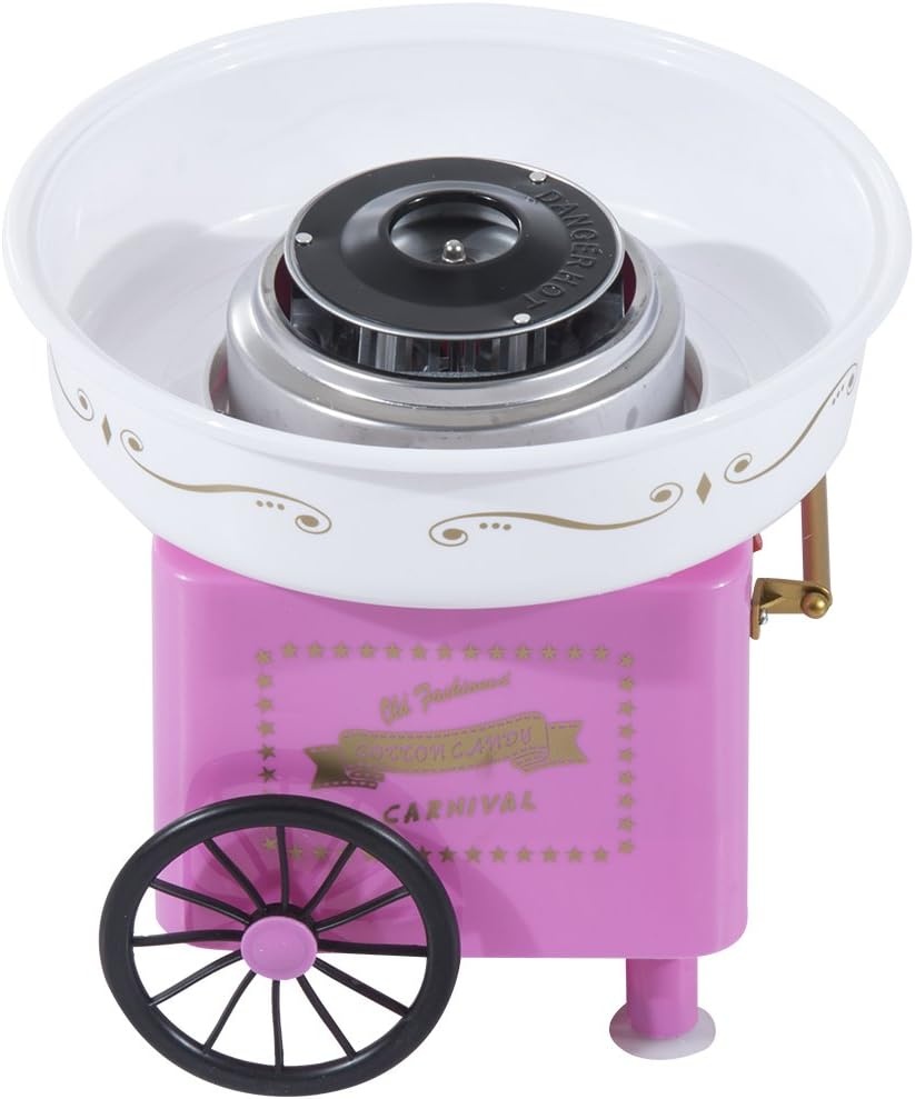 Masina de facut vata de zahar de dimensiuni mici, 500W, Roz - 2 | YEO