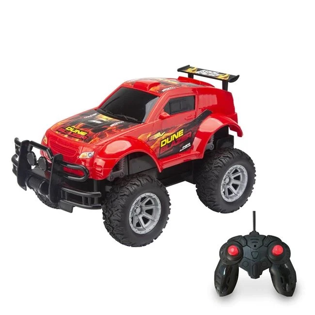 Masina Off Road, cu telecomanda, cu bara de protectie si de aer, functii complete, 31x17x18cm, rosu-negru - 1 | YEO