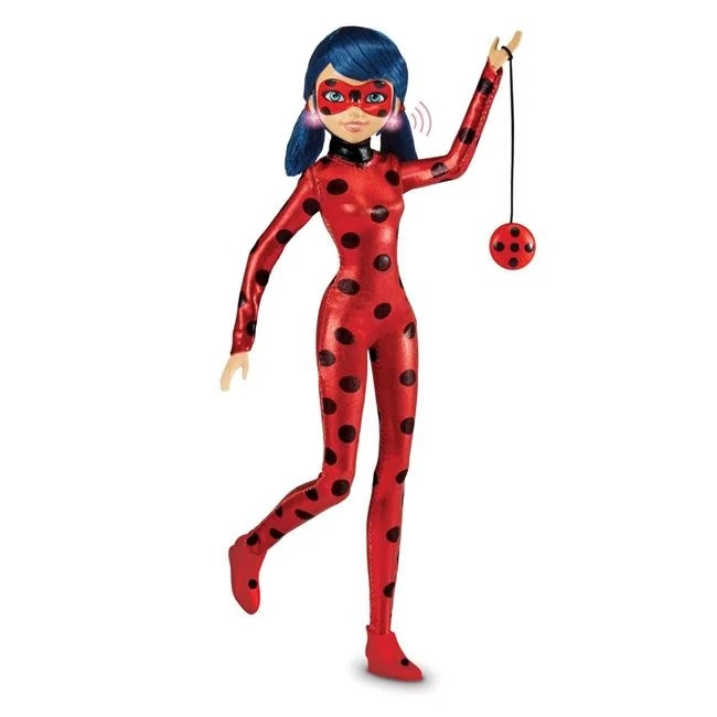 Miraculous Deluxe Papusa Ladybug cu Sunete, varsta 4+ ani, 20x6.5x32cm, rosu-negru - 2 | YEO