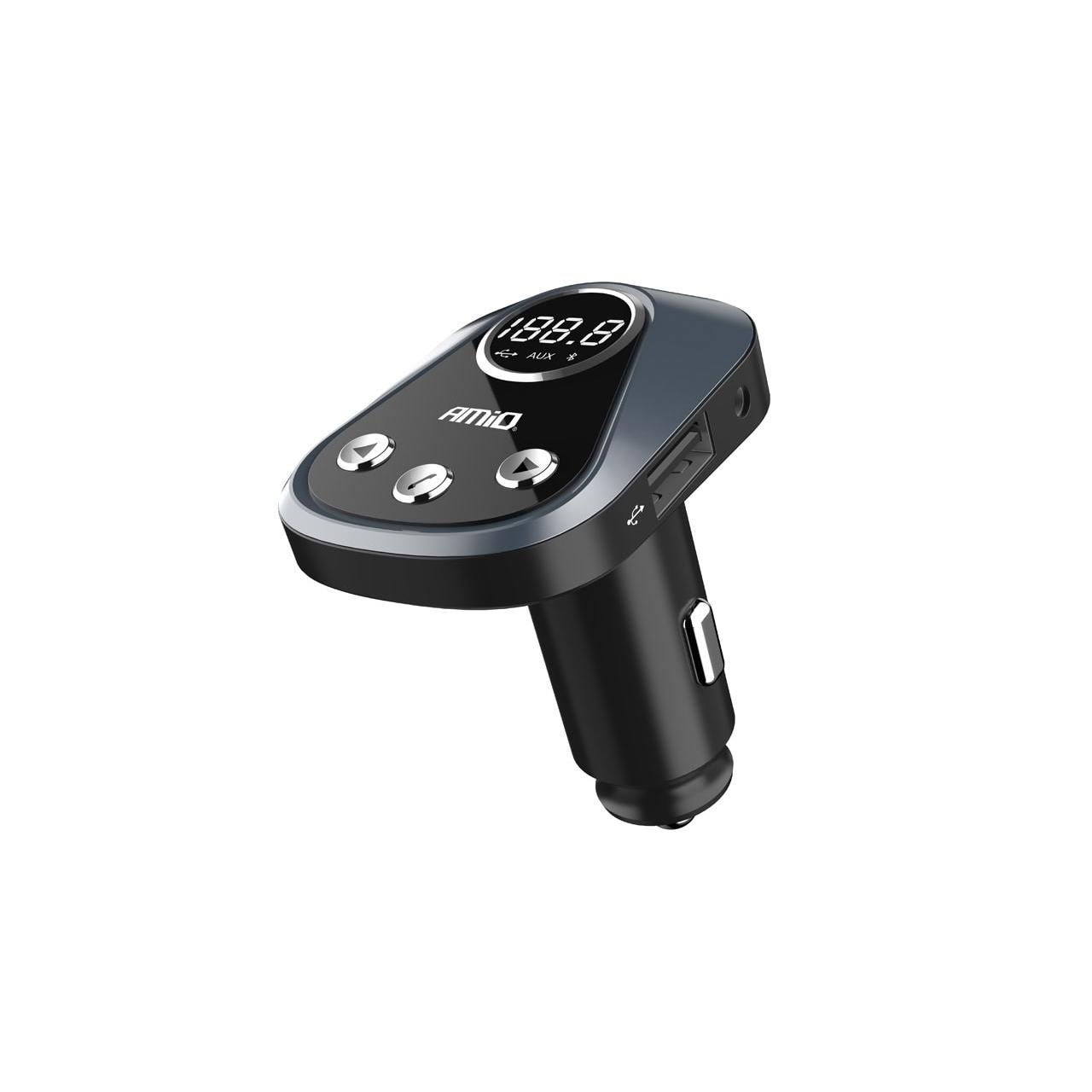 Modulator FM Bluetooth USB 2.4A AUX IN cu aplicatie pentru localizare vehicul