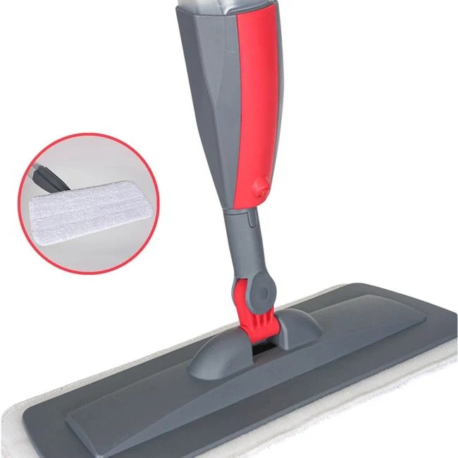 Mop cu coada, cu rezervor apa, din aluminiu, dimensiune 117cm, rosu-gri - 1 | YEO