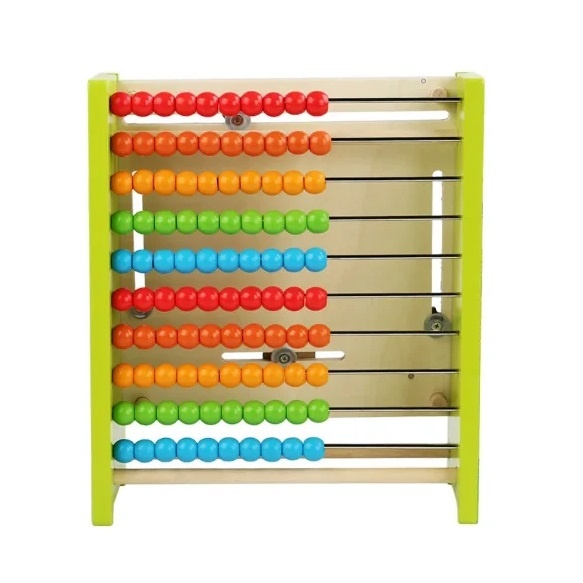Numaratoare si calendar, multifunctionala, din lemn, pentru copii 3 ani+, 27x10x24cm, multicolor - 1 | YEO