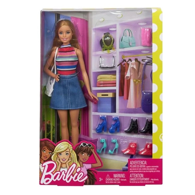 Papusa Barbie cu accesorii incluse, varsta 3+ ani, 23x6.5x32cm, multicolor