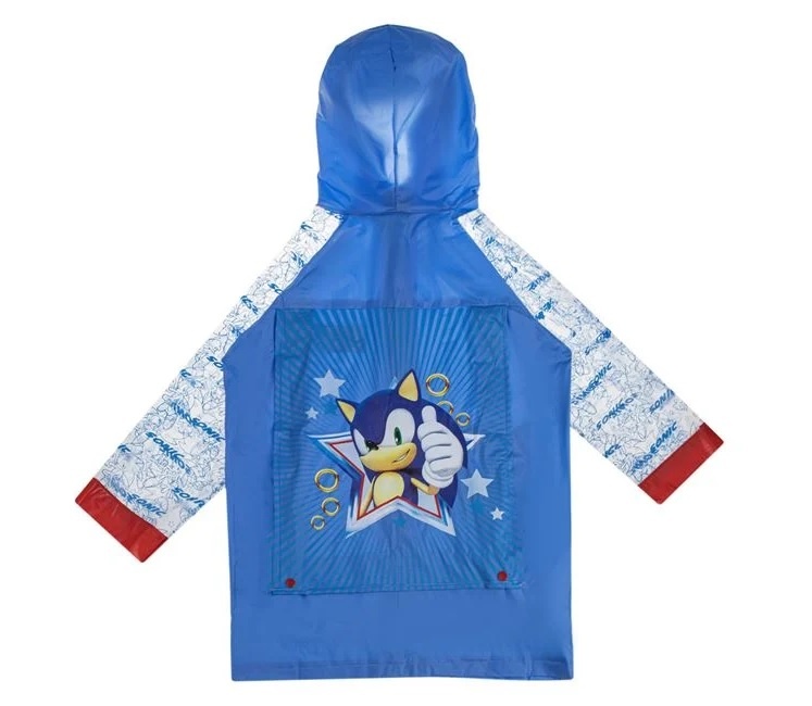 Pelerină de Ploaie cu Mâneci Transparente, Sonic, pentru Copii, One Size, bleu