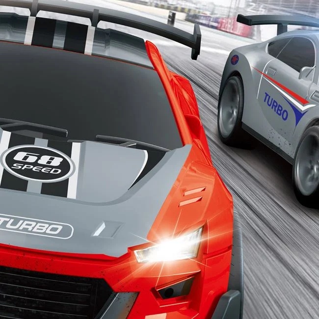 Pista de curse cu parti inegale si linii separatoare, curbe si proiectii, cu masini si 2 telecomenzi, 120x100x12cm, multicolor - 2 | YEO