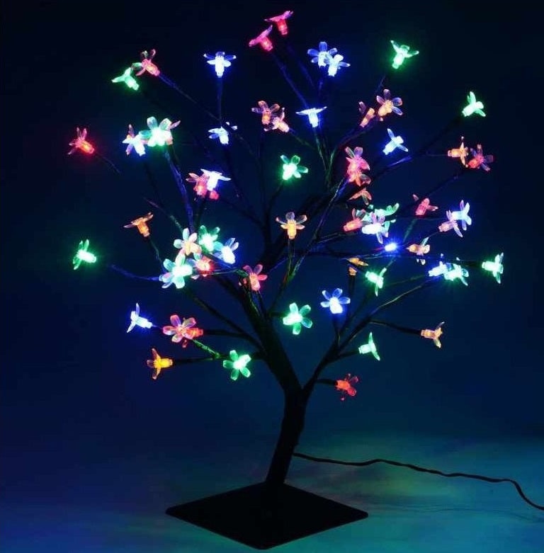 Pomisor cu Flori de Cires, Iluminate cu 36 LED-uri, 40cm Inaltime, Lumina Alba Calda/Rece sau Multicolora - 3 | YEO