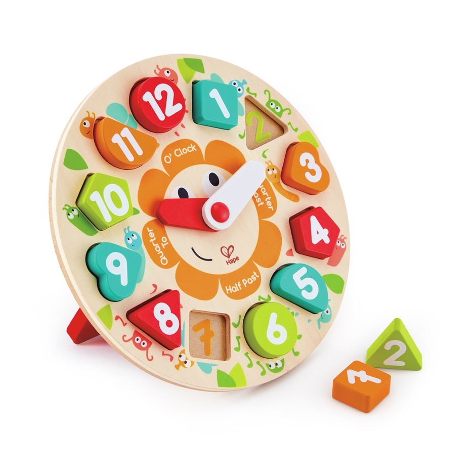 Puzzle circular din lemn, cu piese geometrice, pentru copii de 2 an+, 24.5x24.5x3.5 cm, multicolor - 1 | YEO