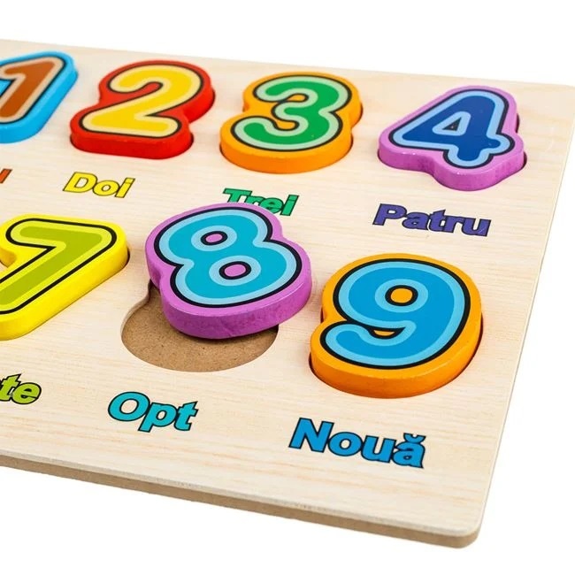 Puzzle din Lemn cu Cifre, 10luni+, 30x22.5 cm - 1 | YEO