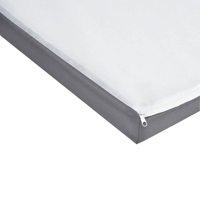 Saltea pentru patut copii, cu umplutura poliuretanica, dimensiuni 118x59x5cm, gri-alb - 1 | YEO