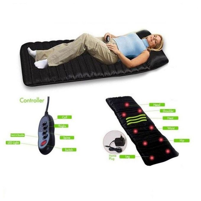 Saltea reversibila pentru masaj cu 9 zone de masaj si incalzire, 30W, negru - 1 | YEO
