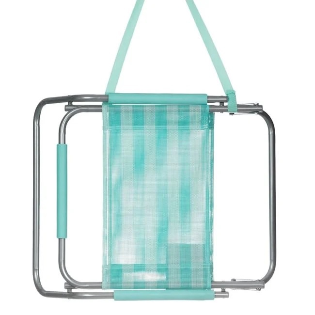 Scaun Pliabil pentru Plaja, cu Manere, 51x60x62cm, Turcoaz - 2 | YEO