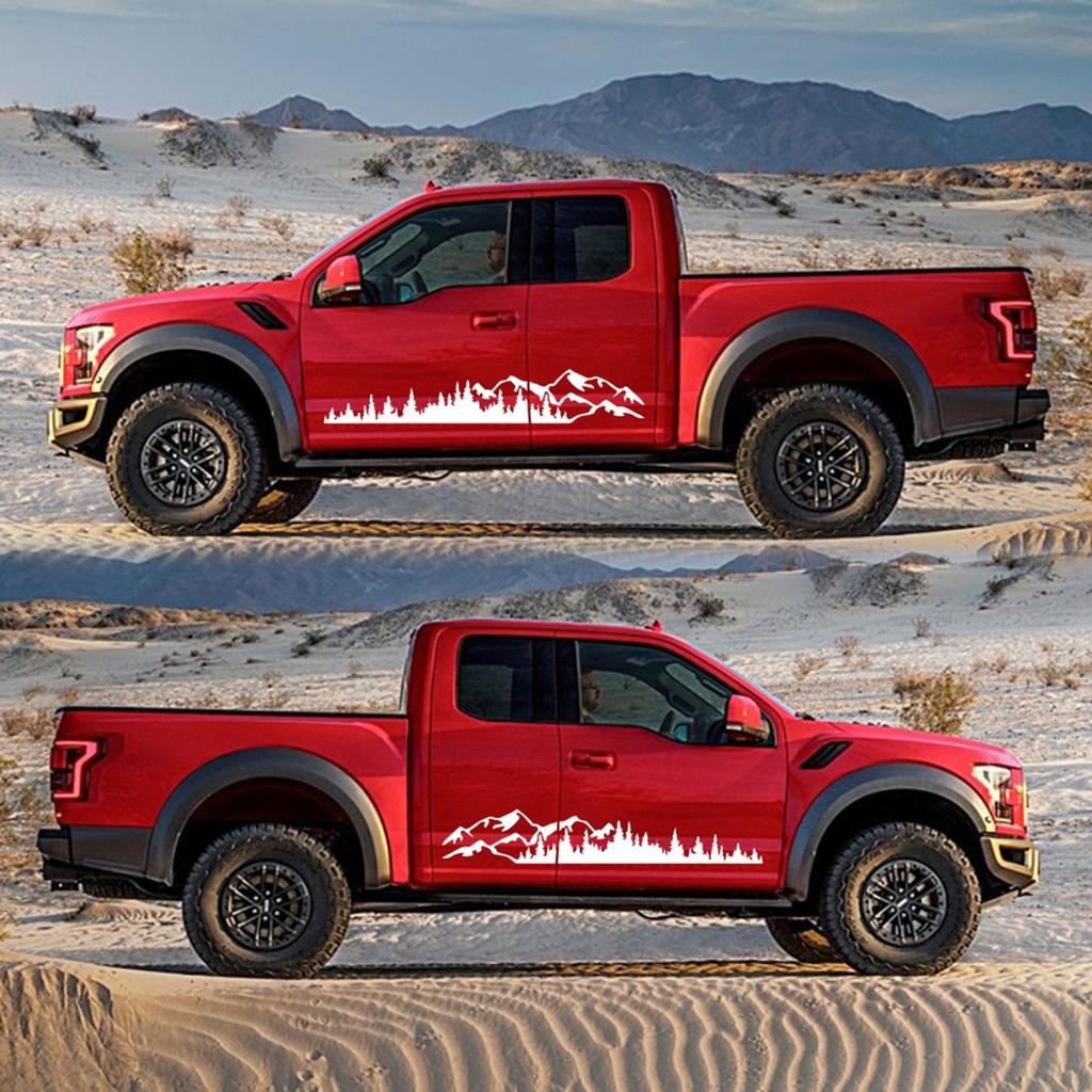 Set 2 stickere autoadezive pentru vehicule Off Road model Forest & Mountains