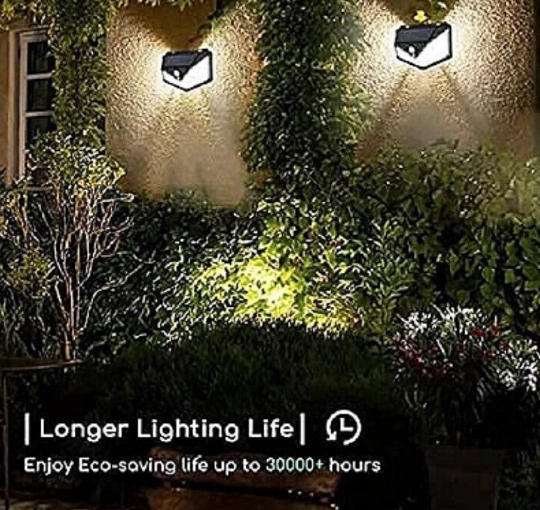 Set 4 Lampi Solare ULTRA 100 LED, cu senzor de miscare si lumina 3 moduri ILUMINARE - 1 | YEO